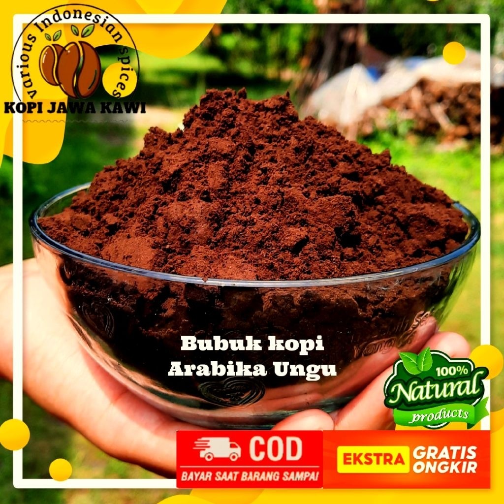 

Kopi Bubuk 100% Murni Arabika Premium Fresh Roasted | Tanpa Campuran | Gunung Kawi | 250g 500g 1000g