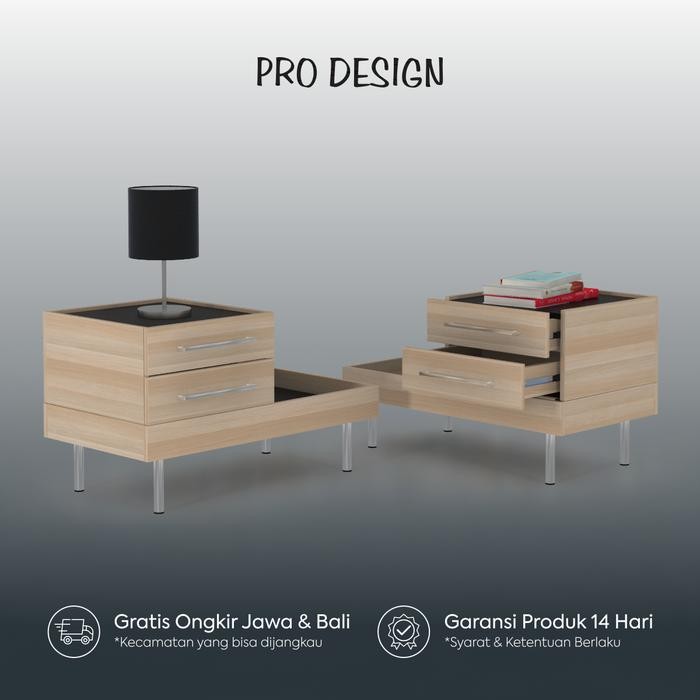 Pro Design Patron PATNS 80 Meja Samping / Nakas - Pro Oak, Standar