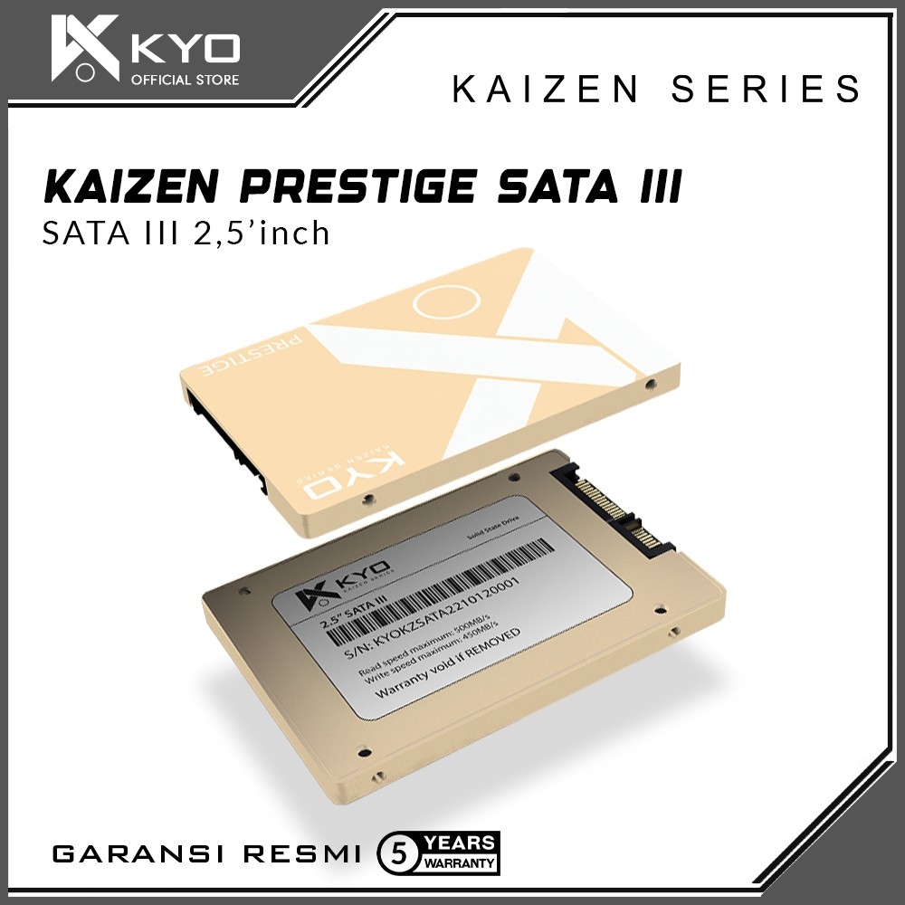 KYO Kaizen SSD Prestige 128GB 256GB 512GB 1TB Prestige SATA III 2.5" 6GB/S SSD SATA 3 Garansi Resmi 