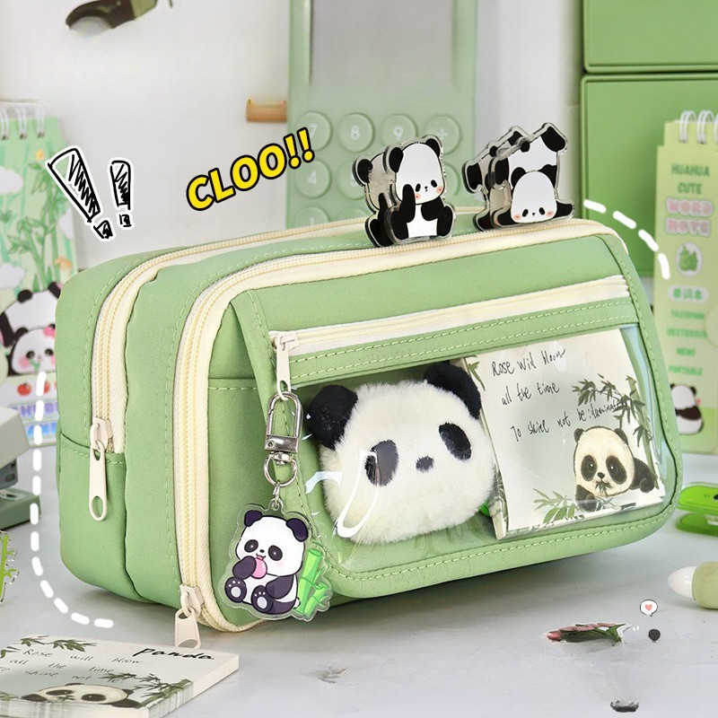 

Stationery Box with High Appearance Standards Can Store Pencils Large Capacity Cartoon-shaped Bag Transparent and Cute