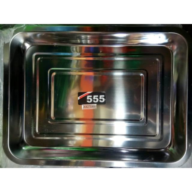 Nampan / Lodor Stainless - Wadah Saji Makanan ukuran kecil-besar