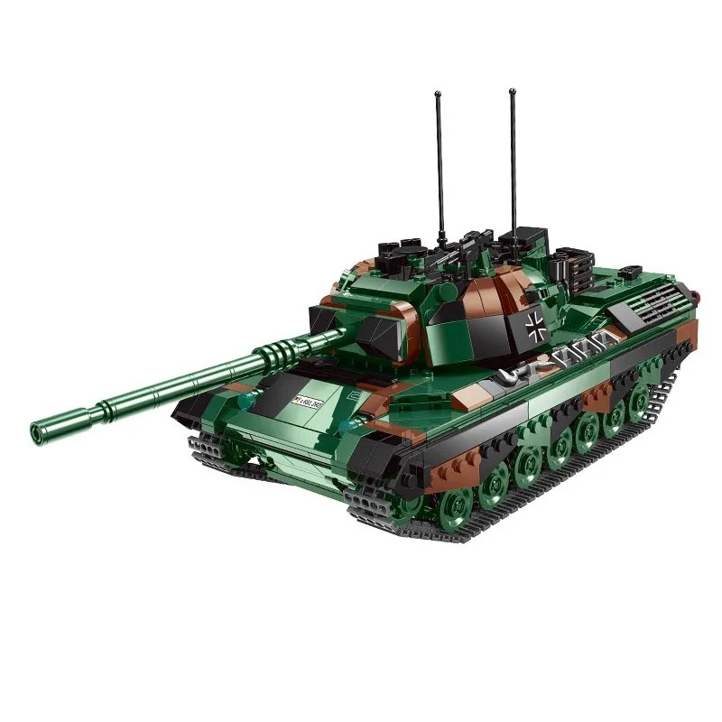 

XIBNGBAO 06049 Germany WW2 Leopard 1 Main Station Tank Model Military Armored Car Series DIY Toys Building Blocks Gift For Boys