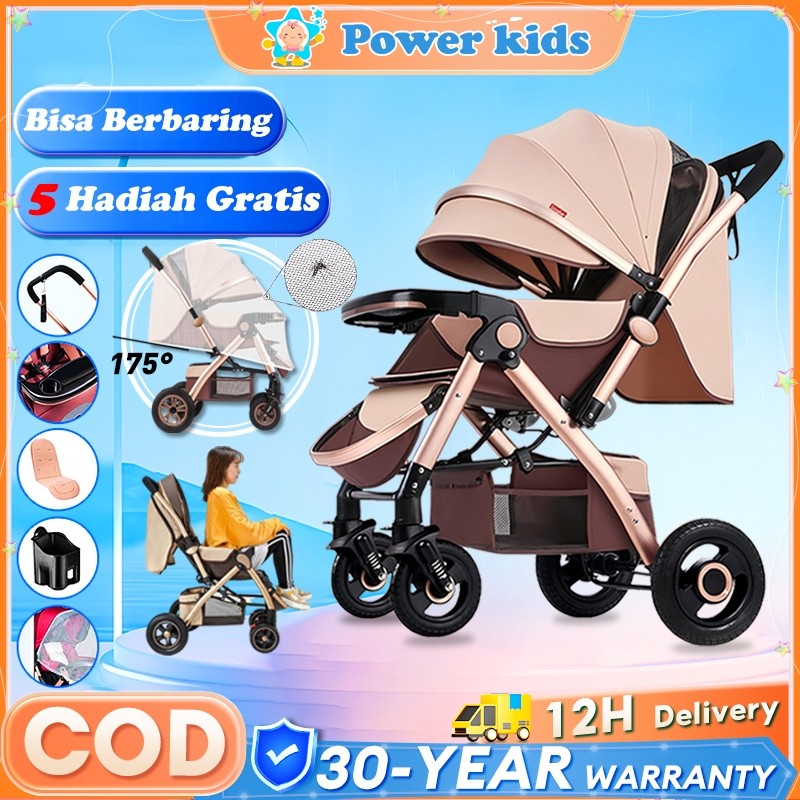 [Garansi 30 Tahun]Stroller Bayi Lipat Travelling 2 Arah Troli Bayi Beban Berapa 110kg