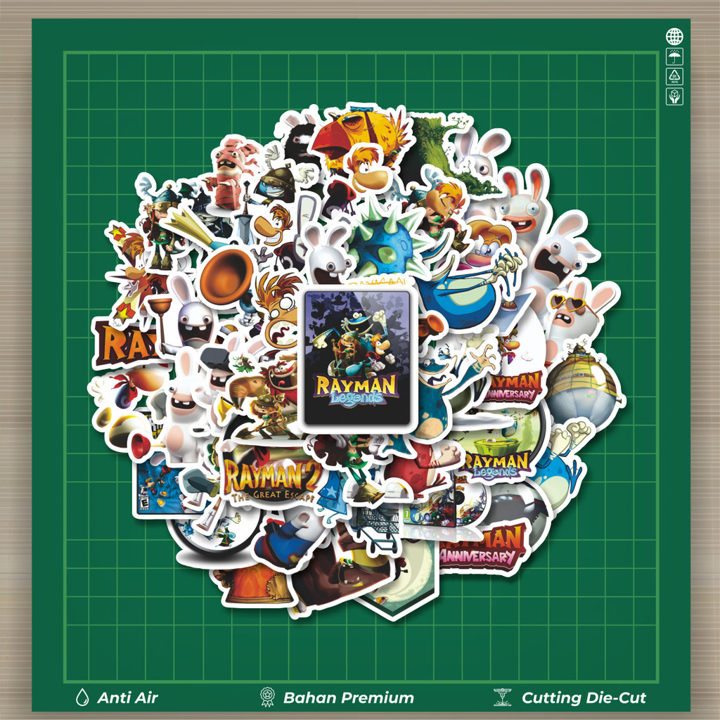 

HOT 50 PCS STIKER Game Series Rayman Universe Character Mix 2 Fashion Cars Decal Dingin Kartu Album Custom Vinyl Anti Air- Sticker Aesthetic Buku Journal Koper Casing HP Tablet Laptop Helm Motor Botol Minum