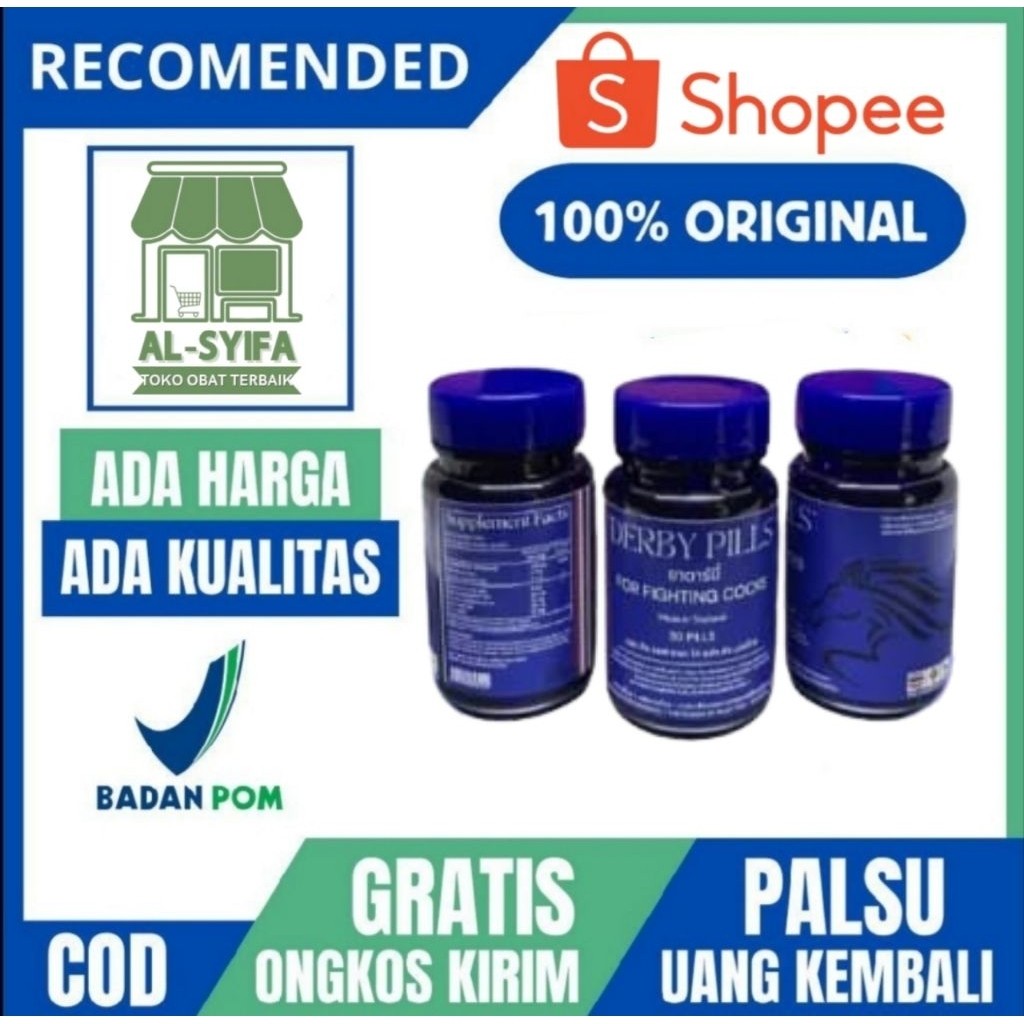 DERBY PILLS doping ayam aduan import Thailand original obat ayam, ayam laga, Taji ayam, ayam Filipin