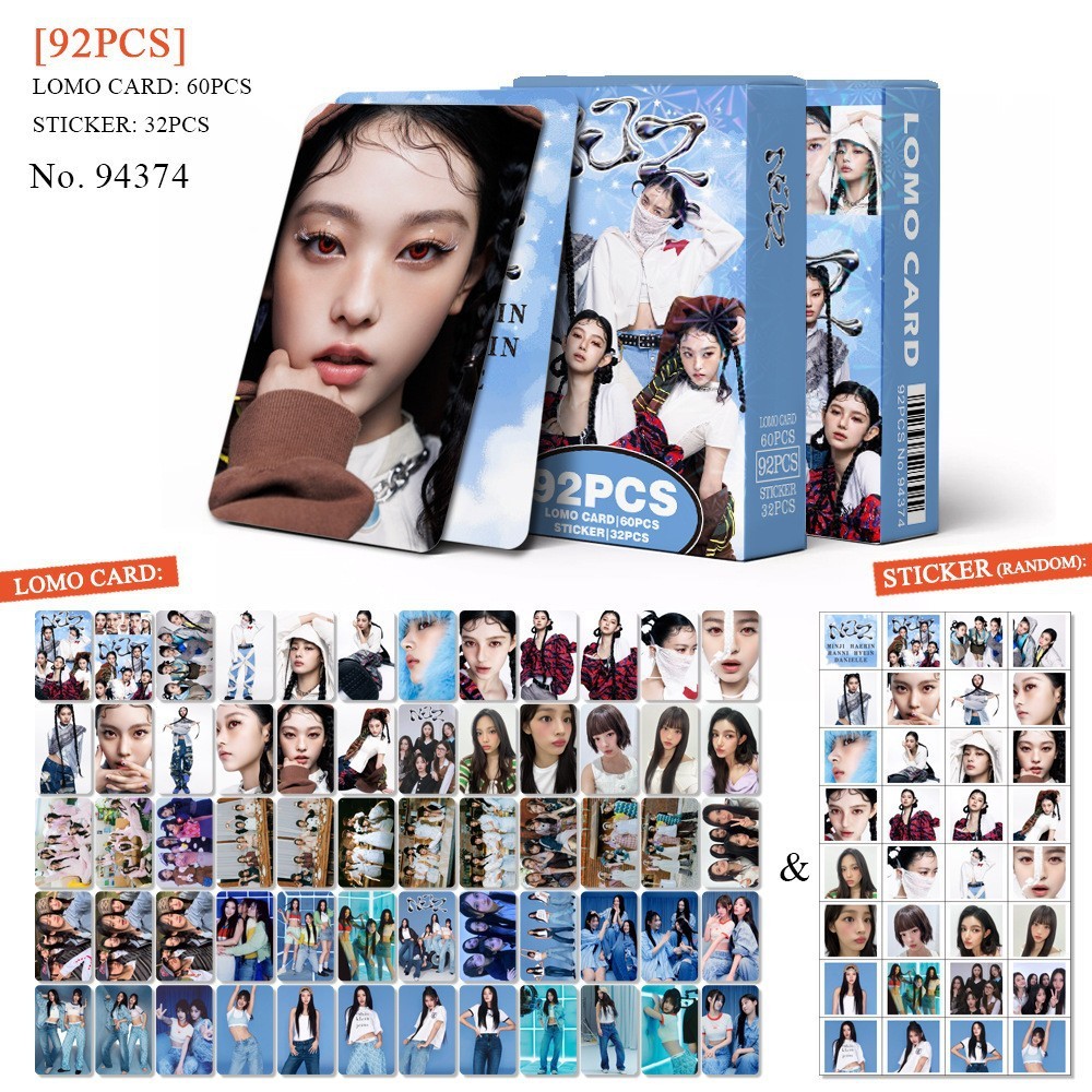 

92pcs NewJeans Limited Edition LOMO Double-Sided Photocards K-pop Album Merch