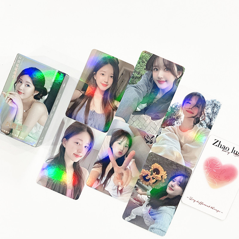 

55 Pcs/Set Zhao Lusi Laser Lomo Card Drama Actress Collectible Small Cards HD Photocard Cosplay Gift