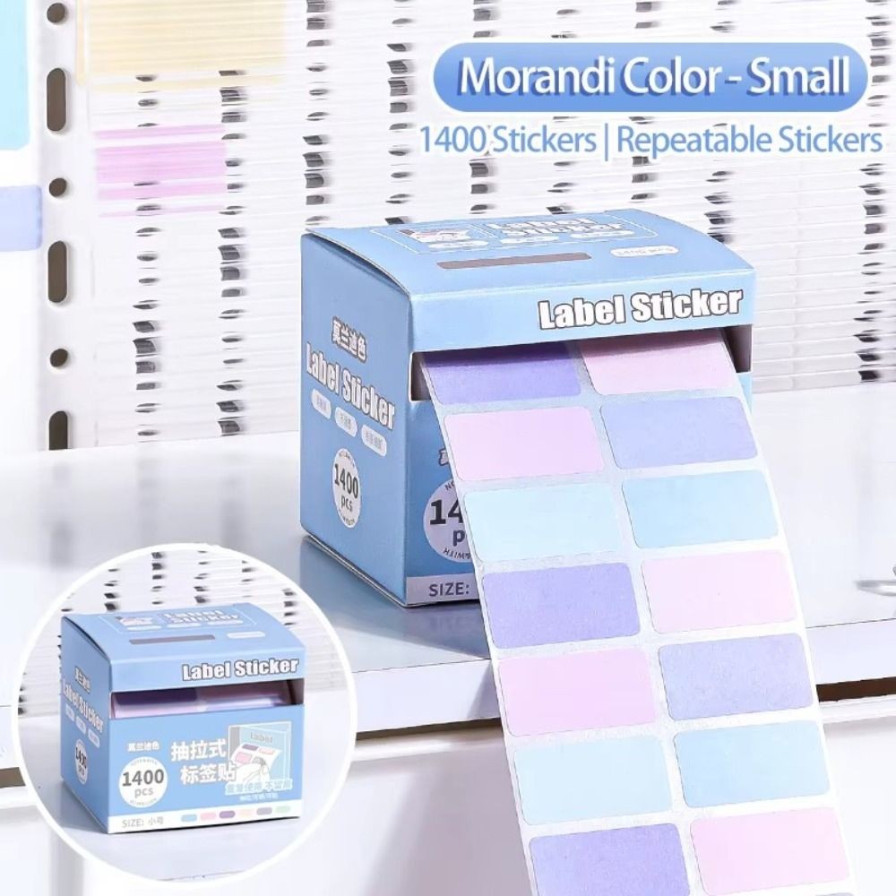 

400/1400PCS Morandi Colored Pull Out Sticky Notes Writing DIY Decorative Drawer Self-Stick Notes Memo Pad Album Diary