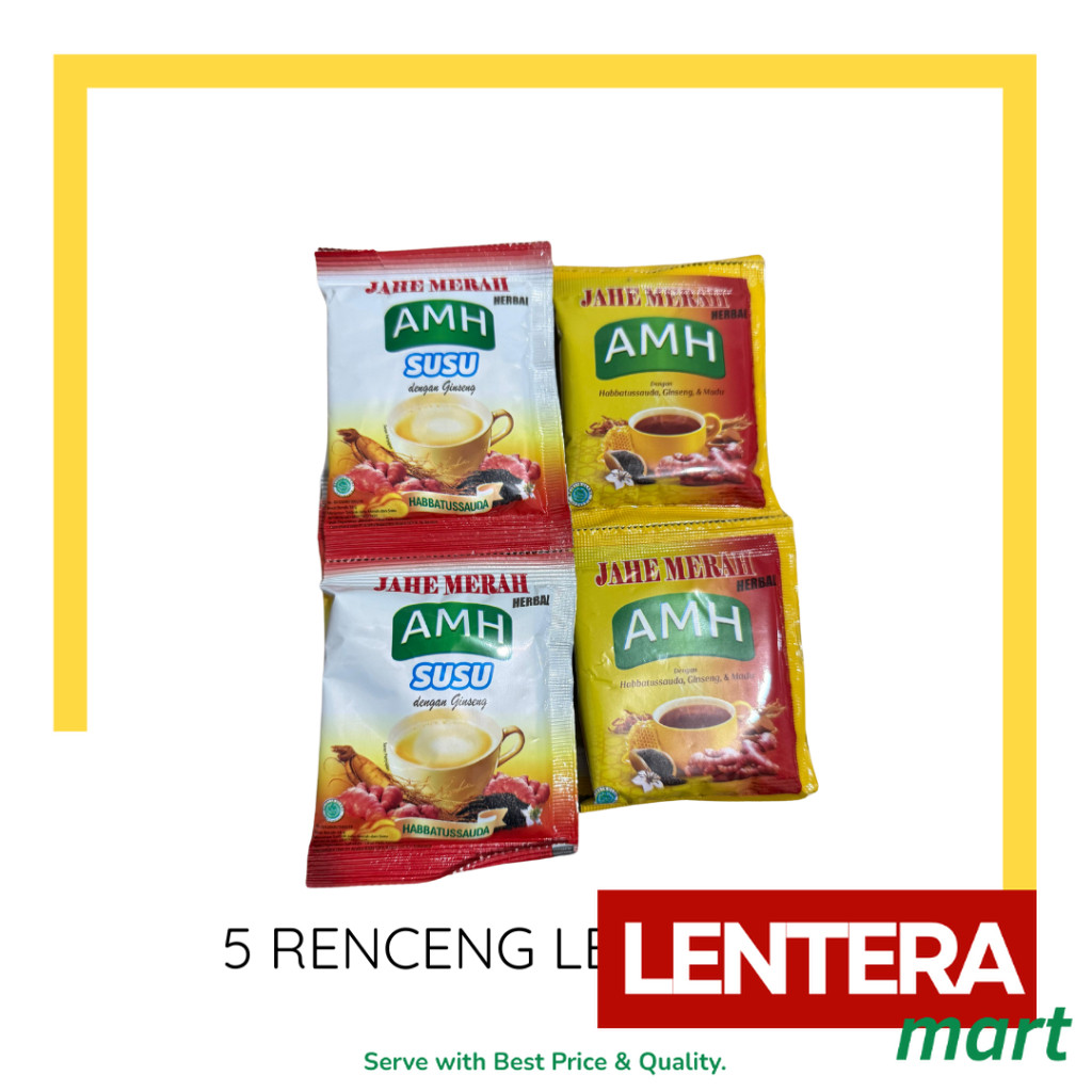 

[PAKET 5 RENCENG] AMH Jahe Merah/Susu Jahe 1 Renceng isi 10 pcs LenteraMart