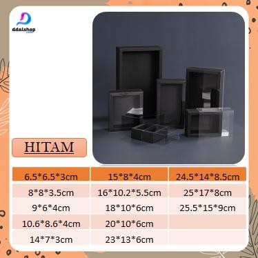 

Kotak Karton Kado Gift Box Hampers Hadiah Souvenir Hardbox Multifungsi Aesthetic Polos Putih Sliding Untuk Parfum Kosmetik Hitam Kertas - Hitam, 8X8X3.5 cm
