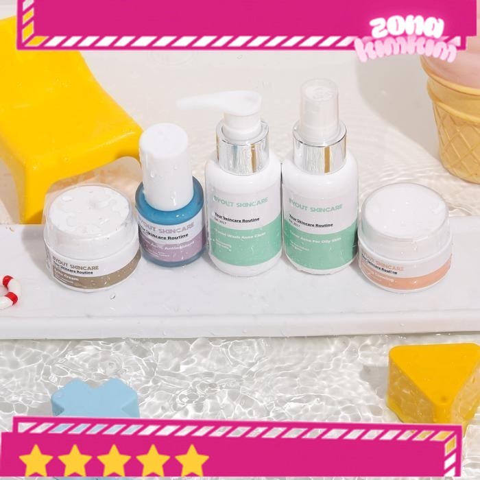 zonakimkim Paket acne clear cream wajah jerawat ringan meradang bopeng ori bpom terpercaya