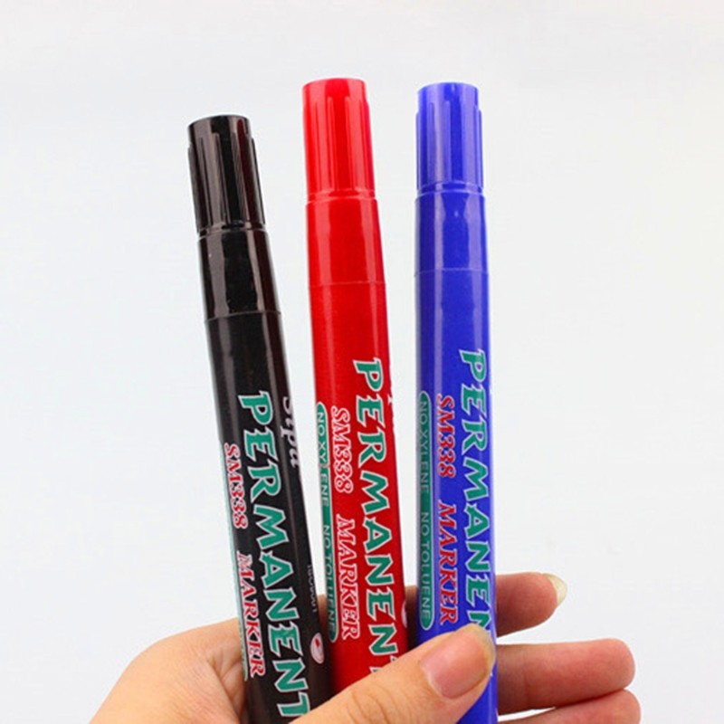 

3.0mm Black Permanent Marker Work on Most Surface Permanent Markers for Plastic Freezer Bags Storage Containers