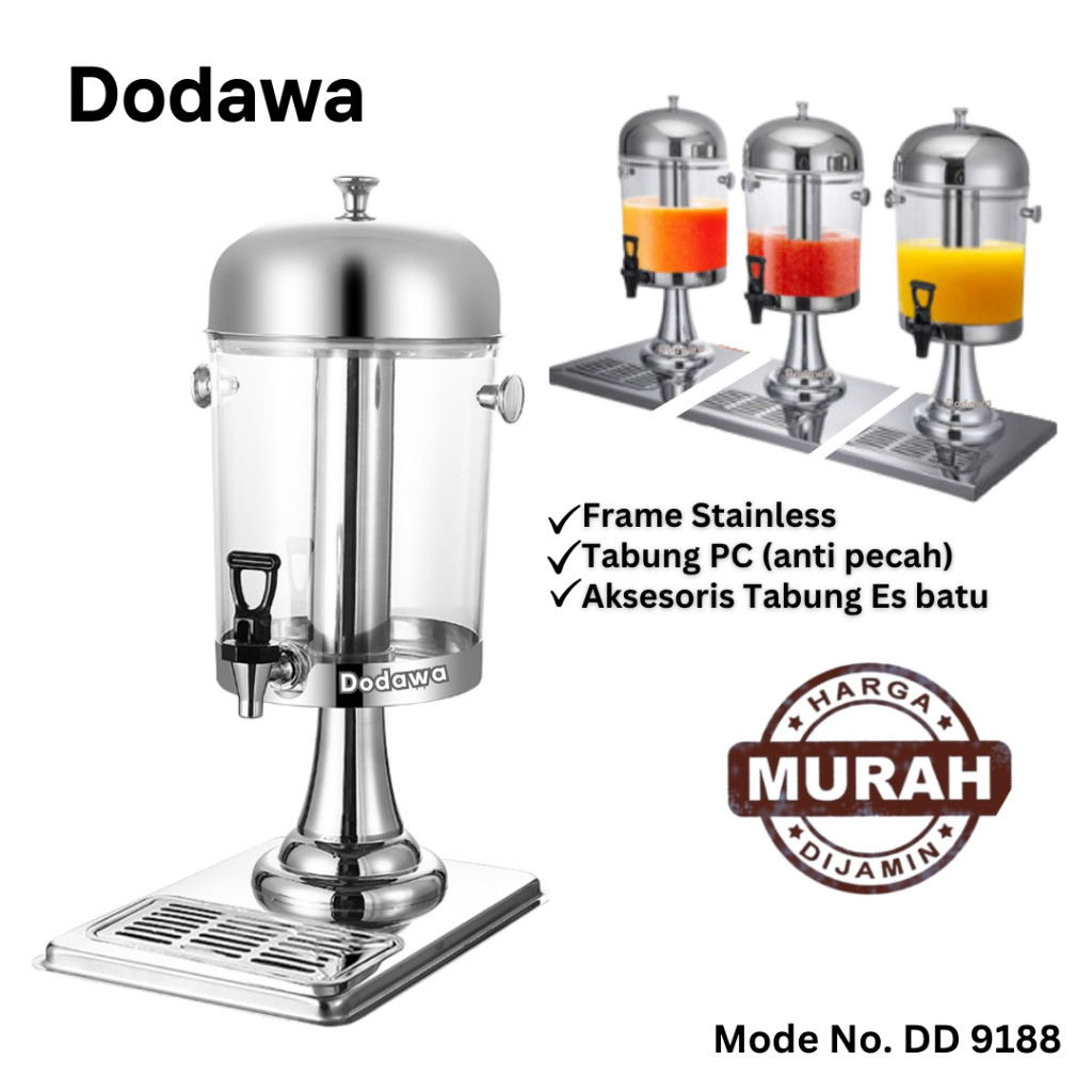 Juice dispenser (STAINLESS) 8 Liter / water tank dispenser / jus dispenser / water jug : wadah jus