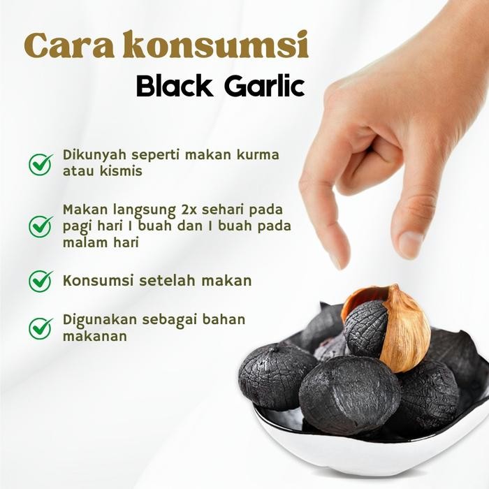 

Promo (120gr) Black Garlic Kupas - TruOrganic Bawang Hitam Tunggal | Bawang Putih Tunggal Hitam