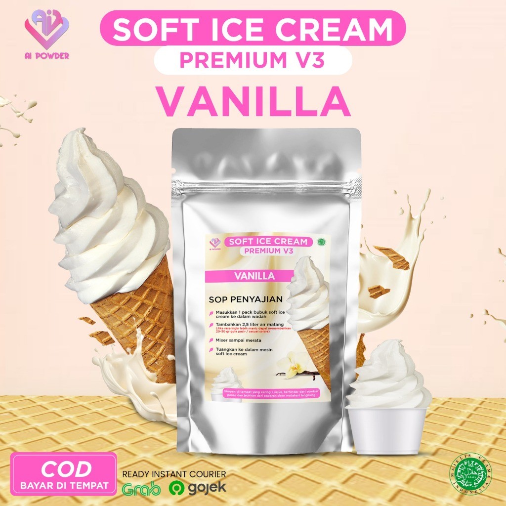 

Vanilla V3 Bubuk Soft Es Krim Premium 1Kg