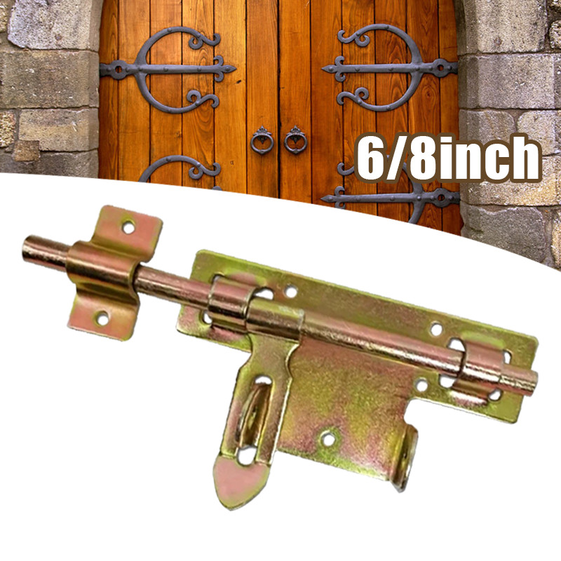 Grendel Slot Samping Kecil 6 / 8 Inch Selot Gembok Kunci Kamar Mandi Selot Gembok Pintu 2 Kancing