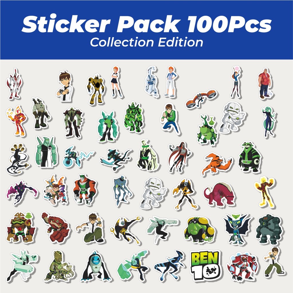 

Hot Stiker Kartun Series Ben Ten Karakter Mix Lucu Anti Air Stikers Berperekat Waterproof Sticker Decal Buat Motor Helm Buku Journal Koper Casing HP Laptop Botol Minum