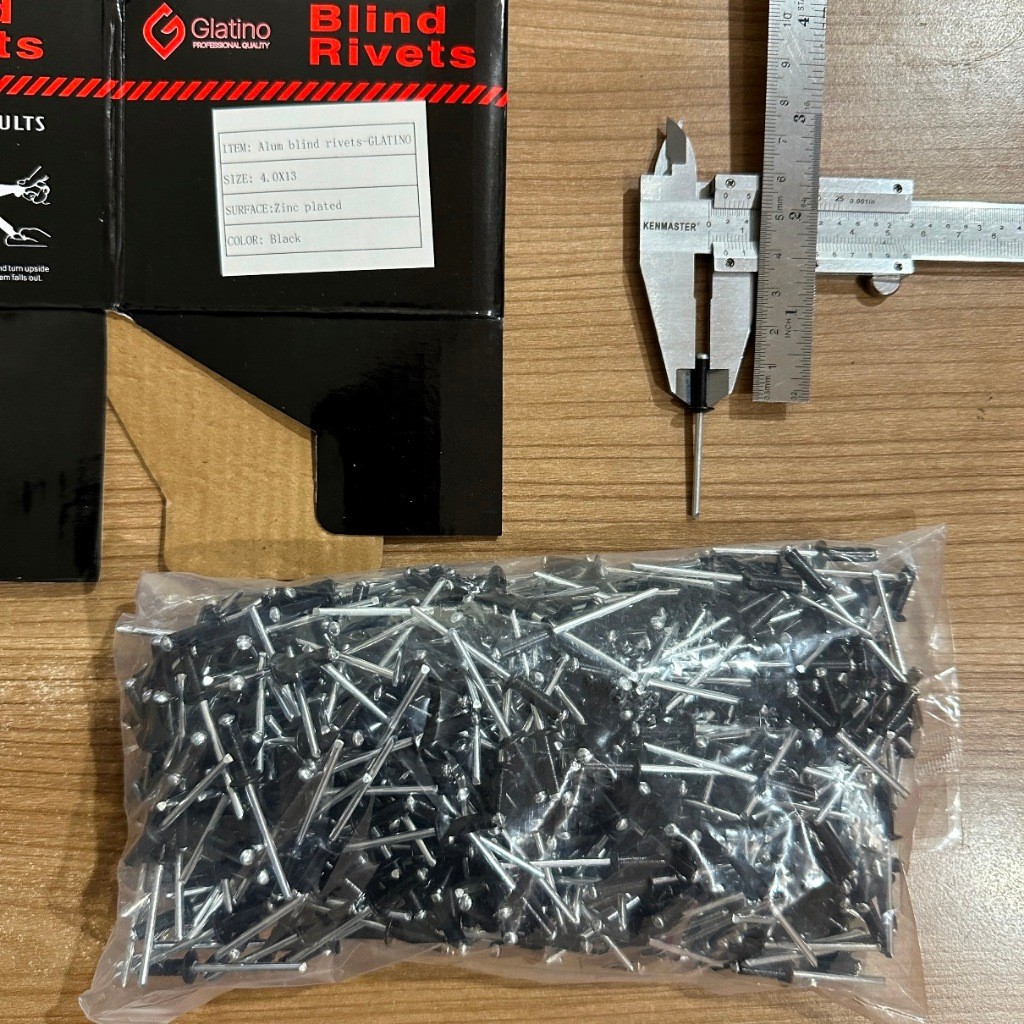 TEAMOR Paku Rivet Warna Blind Rivet 550 Black Brown White 4 MM x 12,7 MM