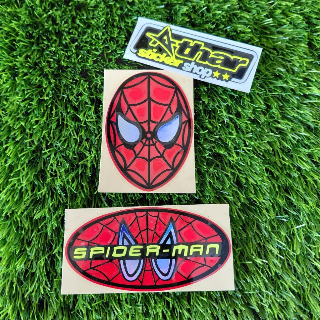 stiker Spiderman cutting sticker Spiderman motor mobil