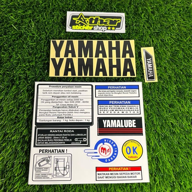 stiker warning penting set Yamaha Fizr F1Zr Fiz R spidometer Yamaha stiker motor