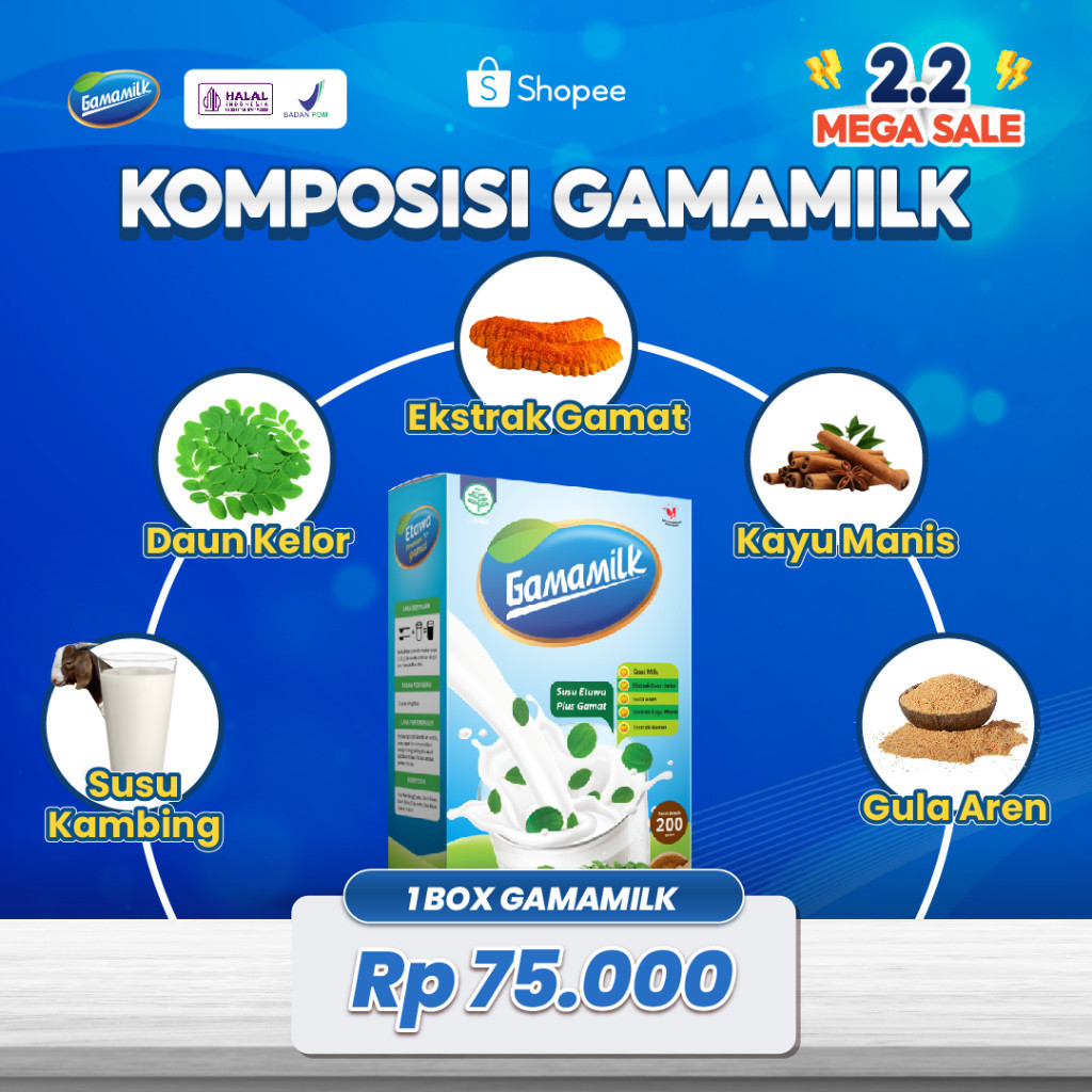 

Gamamilk - Susu Etawa Meredakan Masalah Nyeri Sendi, Tulang, Rematik dan Asam Urat 1 BOX