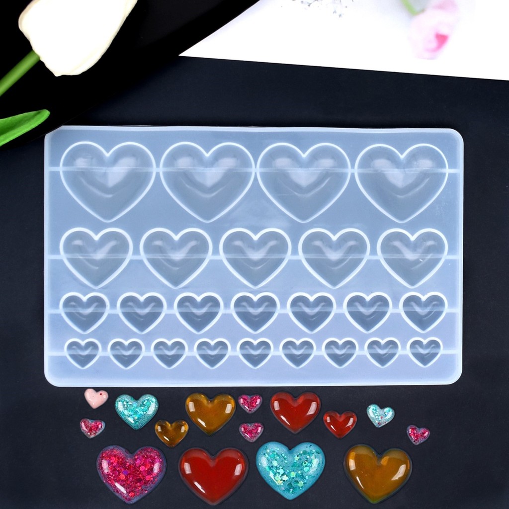 

SNASAN Love Heart Silicone Mold Different Size Pendants Casing moulds Handmade DIY Tool