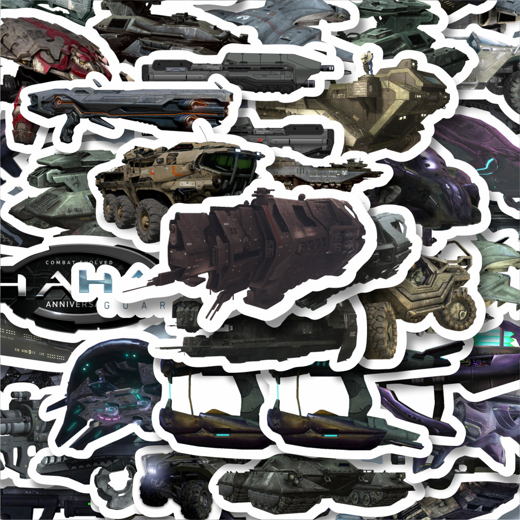 

100PCS Lucu Stiker Game Series Halo Karakter Mix 1 Stiker Aesthetic Stiker Anti Air Stikers Berperekat Waterproof sticker decal buat Motor Helm Buku Journal Koper Casing HP Laptop Botol Minum Hadiah anak
