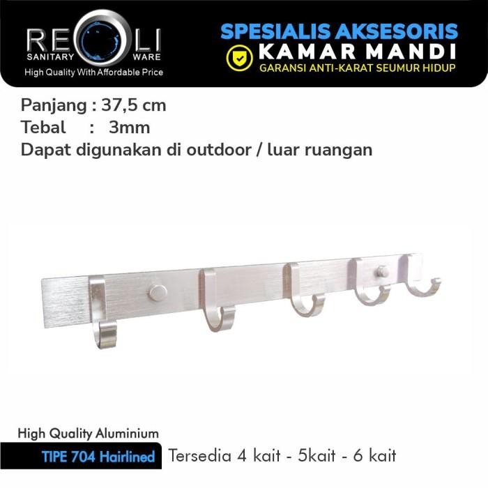 Kapstok Aluminium 5 Hook REOLI


