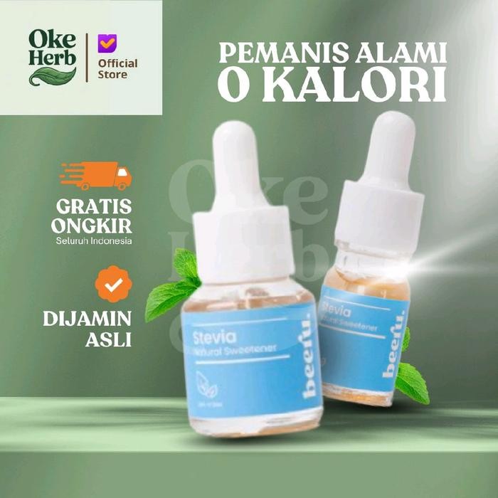 

Promo Beeru Stevia Pengganti Gula Pasir Natural Sweetener Pemanis Alami 0 Tanpa Kalori 5ml 15ml - 5ml