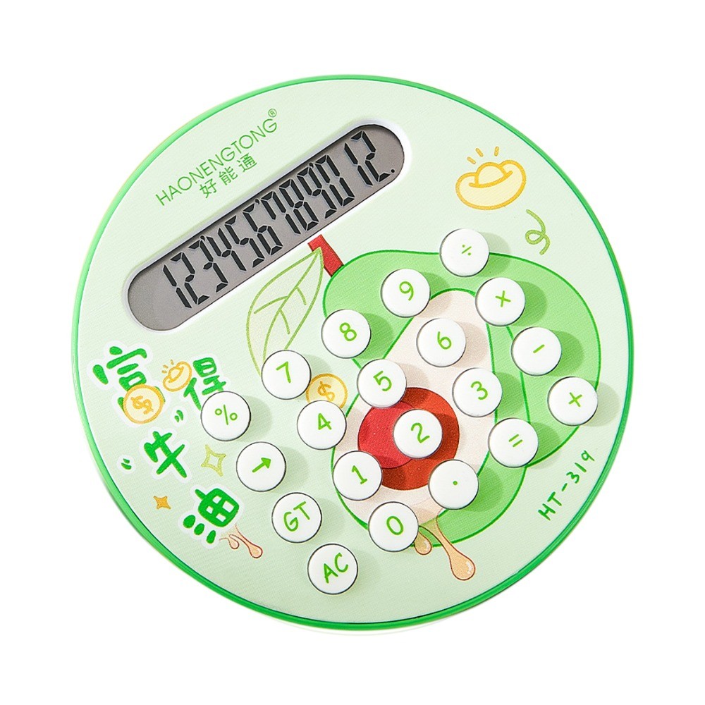 

Cartoon Fruit Mini Calculator High Sensitivity 12-Digit Student Calculator Portable Large LCD Display Math Calculator Office