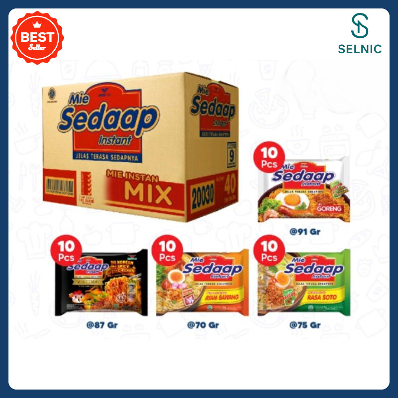

Termurah Sedaap Mie Instan Sedap Karton Mix - Mie Goreng, Ayam Bawang, Soto dan Korean Spicy