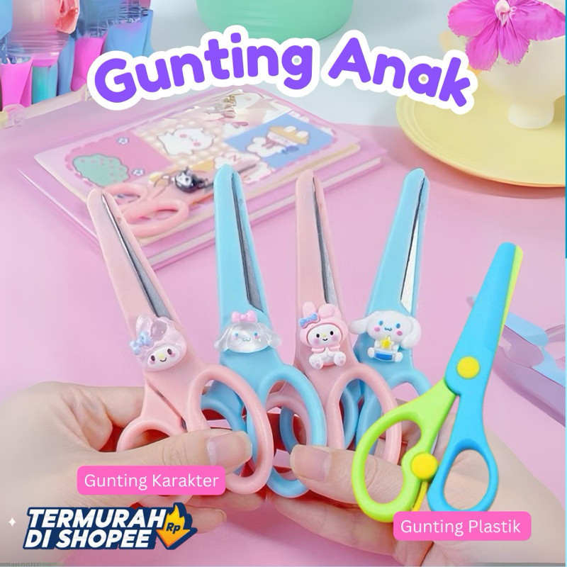 

GUNTING PLASTIK ANAK/ gunting plastik/ gunting besi ujung tumpul/ gunting anak plastik - KIDDOSMART