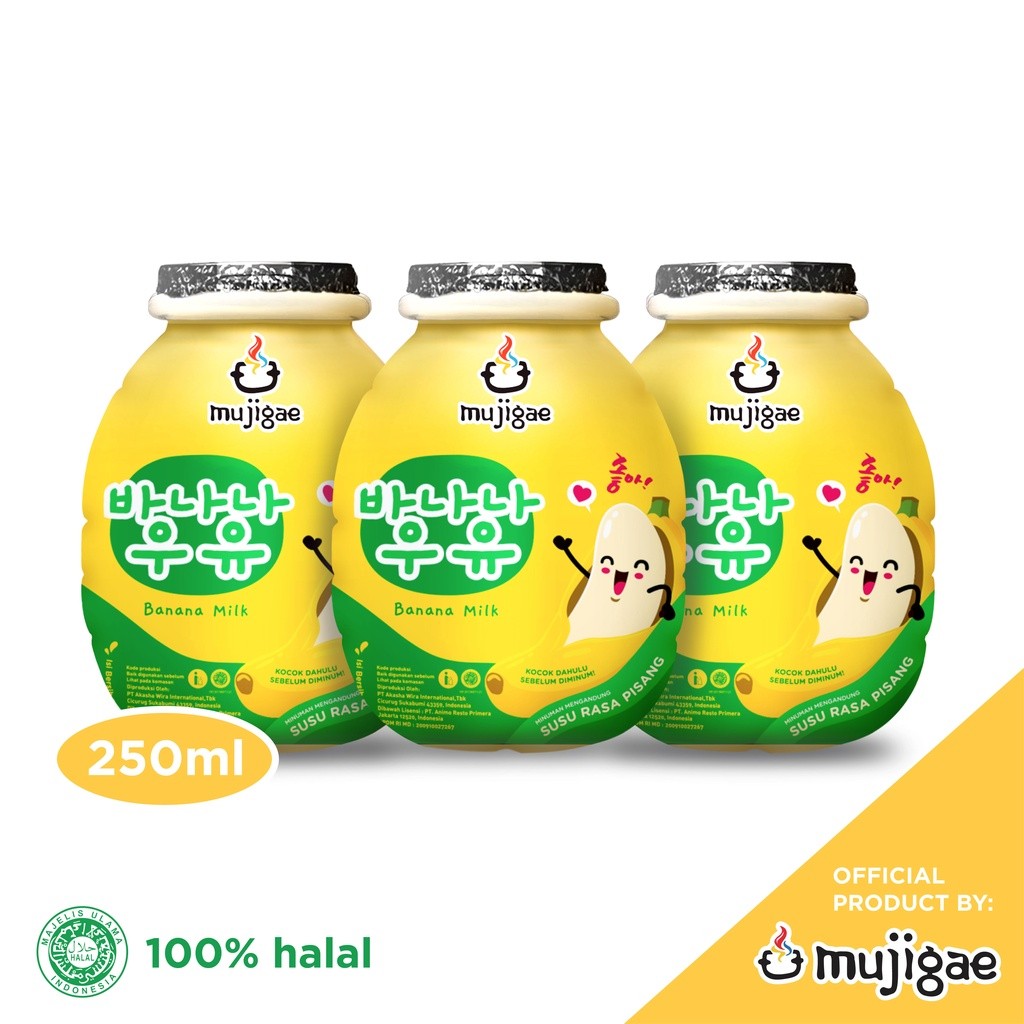 

PAKET ISI 3 - Mujigae Banana Milk Original 250 mL