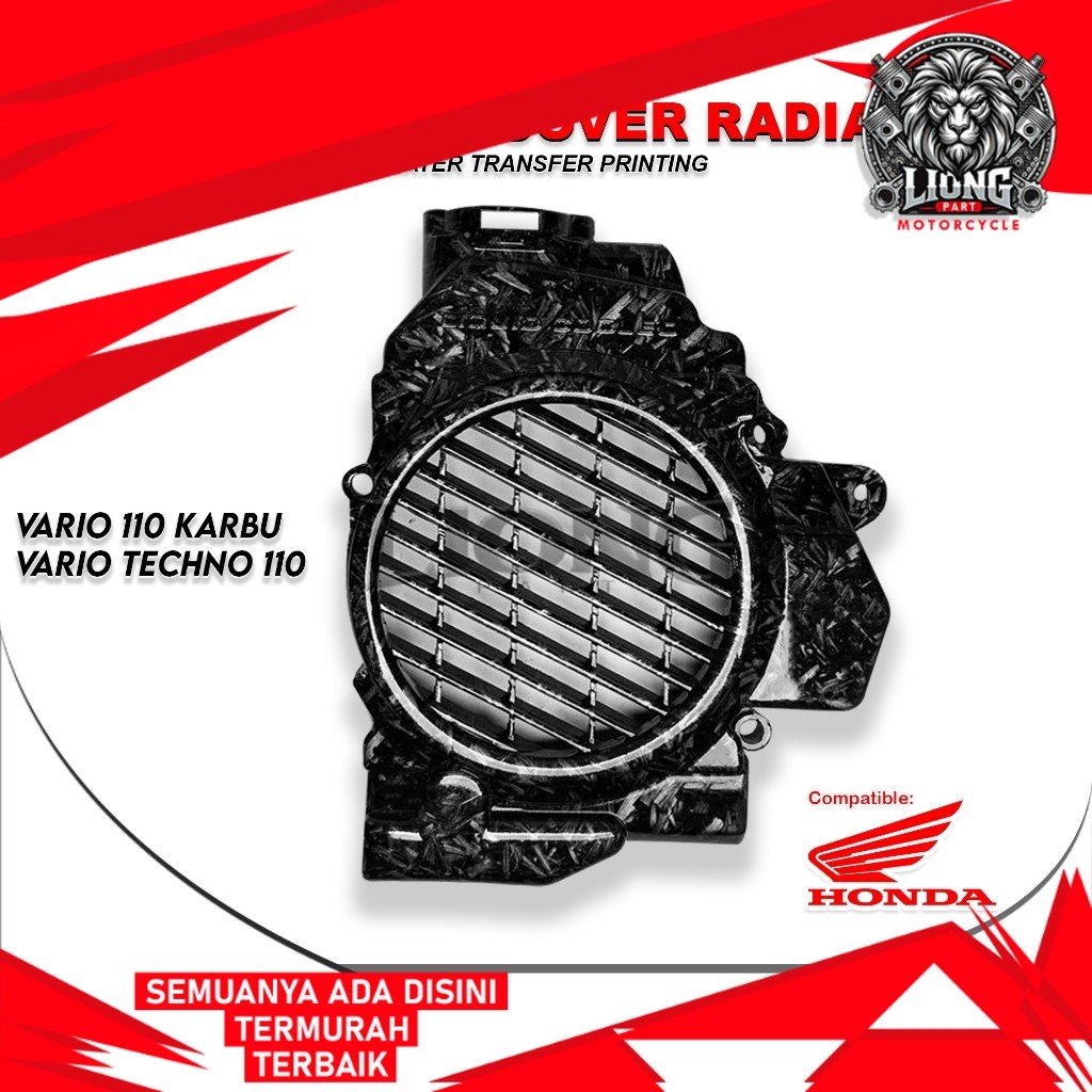 LIONGPART - COVER RADIATOR VARIO 110 KARBU CARBON FORGED / TUTUP RADIATOR VARIO TECHNO 110 CW CBS Ka