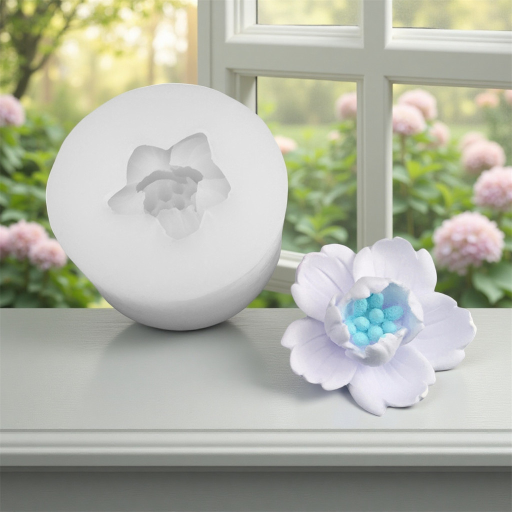 

3D Ranunculus Blossom Silicone Mold Scented Candle Soap Making Tool DIY Home Decor Flower Shaped Resin Plaster Crafts Mold