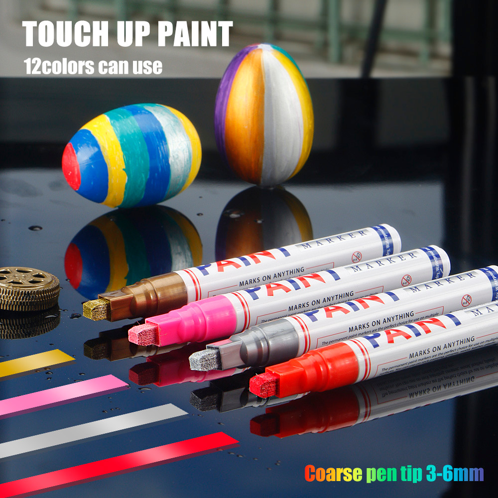 

1 Pcs 6mm Tip Colorful Waterproof Permanent Paint Marker - For Fabric, Graffiti, Metal & Car Paint Repair,Art & School Supplies.