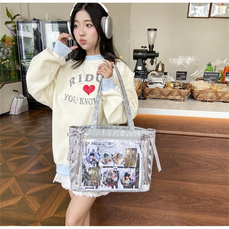 【Ready！】Tas Nyeri Tas Tote Bag Kapasitas Besar Tas Tote Bag Wanita Pita Jepang Korea idol bts Perife