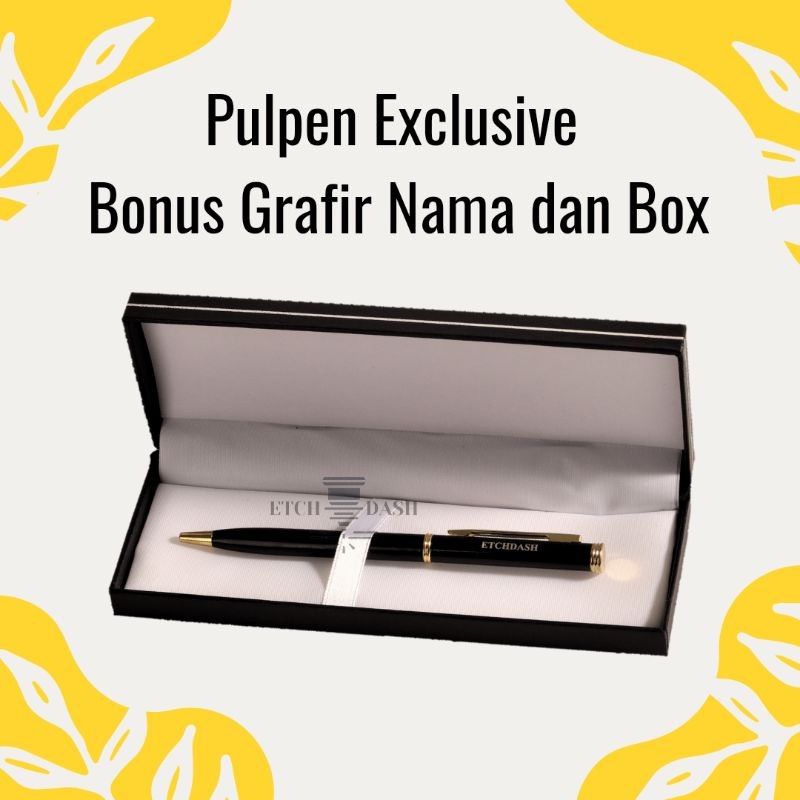 

Pulpen Eksklusif Free Grafir Nama/Logo + Box | Pulpen Custom | Souvenir Pulpen - Pulpen Promosi