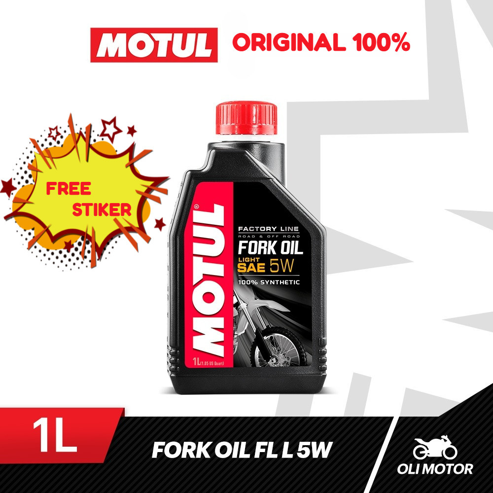 (HB) MOTUL Oli Shock Depan FORK OIL FL LIGHT 5W 1L ORIGINAL MOTUL
