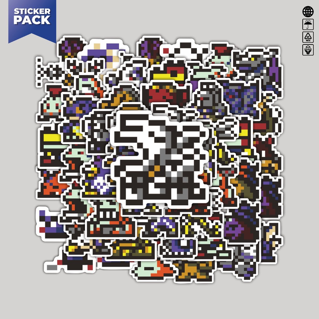 

[100PCS]Stiker Pack Stiker Pixel Digimon V3 Aesthetic Vinyl Anti Air Dekorasi Sticker Laptop Buku Journal Koper Helm Casing HP Gitar Helm Skateboard