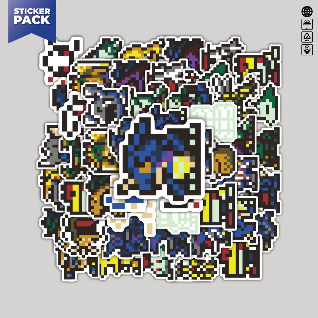 

[100PCS]Stiker Pack Stiker Pixel Digimon V13 Aesthetic Vinyl Anti Air Dekorasi Sticker Laptop Buku Journal Koper Helm Casing HP Gitar Helm Skateboard