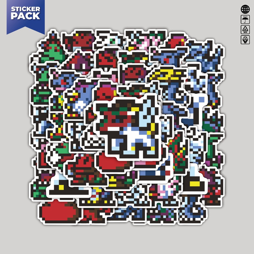 

[100PCS]Stiker Pack Stiker Pixel Digimon V19 Aesthetic Vinyl Anti Air Dekorasi Sticker Laptop Buku Journal Koper Helm Casing HP Gitar Helm Skateboard