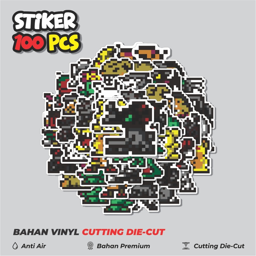 

Terbaru! 50 pcs Stiker Pixel Digimon V35 Dekorasi Lucu Kreatif untuk Notebook, Skateboard, HP