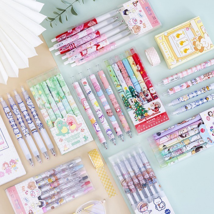 

PULPEN KARAKTER LABUBU TERMURAH / COD 6PCS PULPEN LABUBU GEL MEKANIK 0.5MM / BALLPOINT MEKANIK LUCU