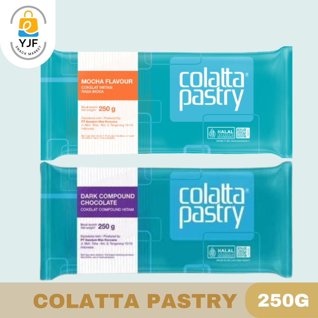 

Colatta Pastry Kemasan 250g / Coklat Imitasi Rasa Mocha / Moka / Dark Coumpound Coklat Batang / Cokelat Compound