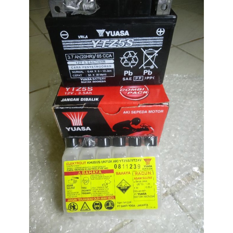 OXT.SHOP Aki Kering YUASA YTZ5S Aki Kering Motor Vario/Beat/Mio j