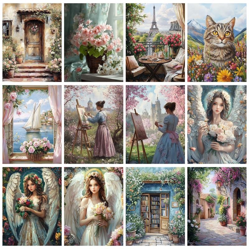 

PhotoCustom Acrylic Paint By Number Flowers For Adults Kit Coloring By Number Unique Home Decor