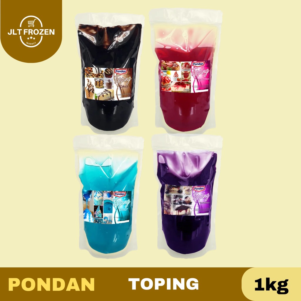 

Pondan Sundae Topping / Cokelat / Strawberry / Bluberry / Bubble Gum / Saus / Topping Kemasan 1kg