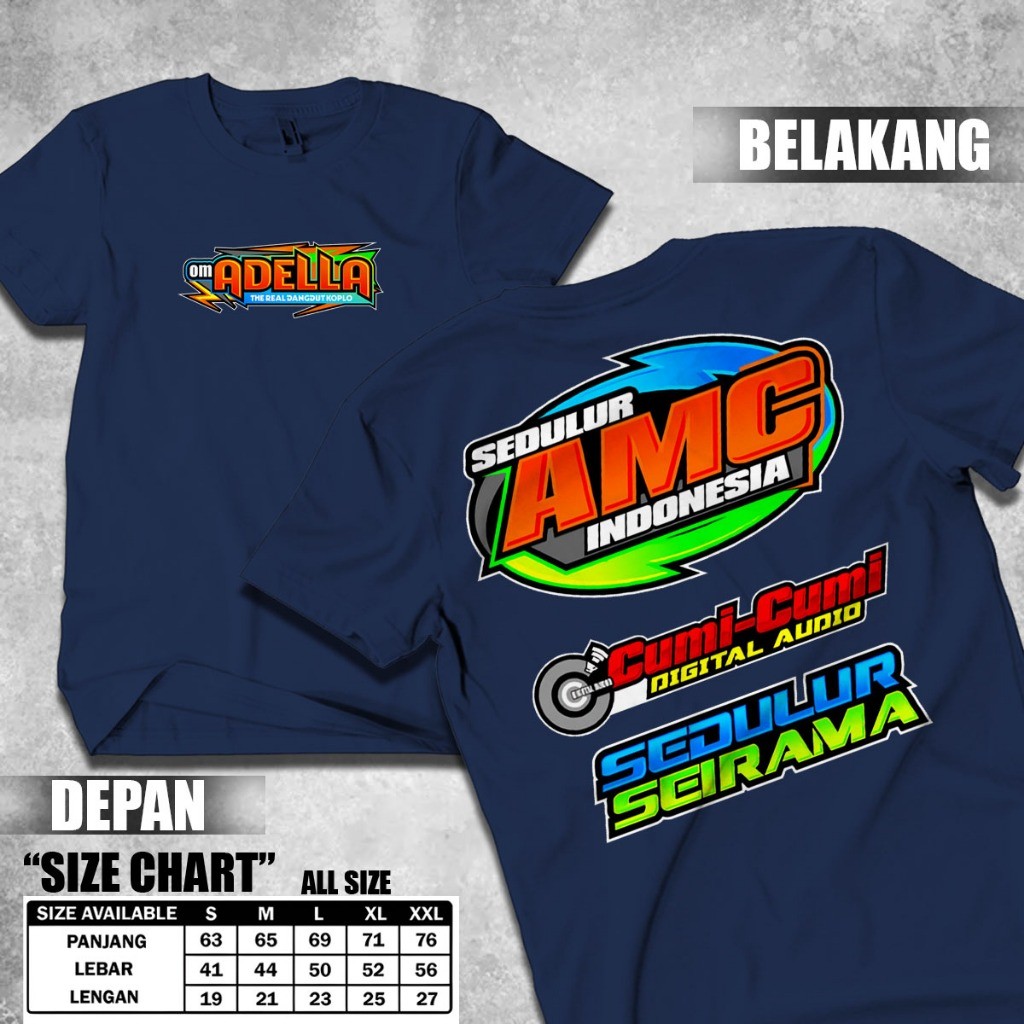 Kaos ADELLA AMC INDONESIA Pakaian Pria & Wanita Cowo Cewe Modifikasi Speedcious Automotive Racing We