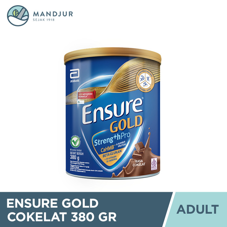 

Ensure Cokelat 380 Gram - Susu Penambah Nutrisi Dewasa Rendah Laktosa